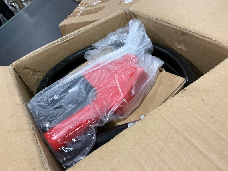 Condition photo showing As Is for vevor diesel fuel transfer pump kit, 12v 10 gpm dc with automatic shut-off nozzle and hose, portable electric self-priming fuel extractor pump, for diesel, kerosene, machine oil, and transformer oil 12v 10gpm