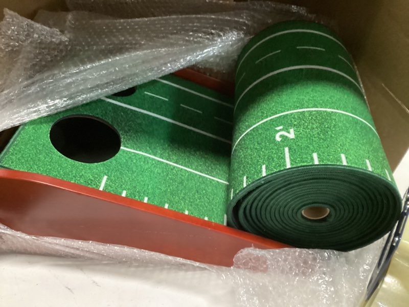 Condition photo showing Good Condition for PERFECT PRACTICE XL Putting Mat – 15.5 ft Indoor Golf Putting Green w/ 2 Holes - Putting mat for Ind