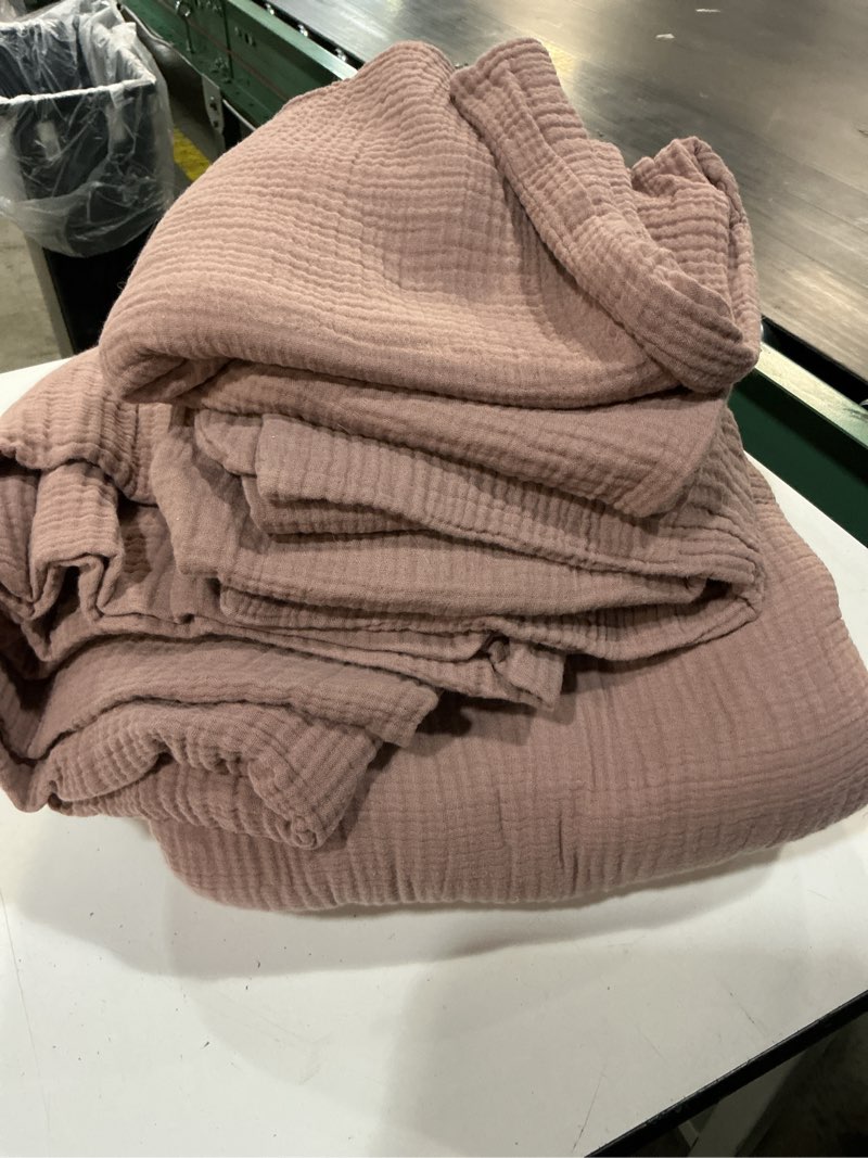 Condition photo showing Good Condition for quince organic cotton gauze duvet cover set, king/cal king, fig
