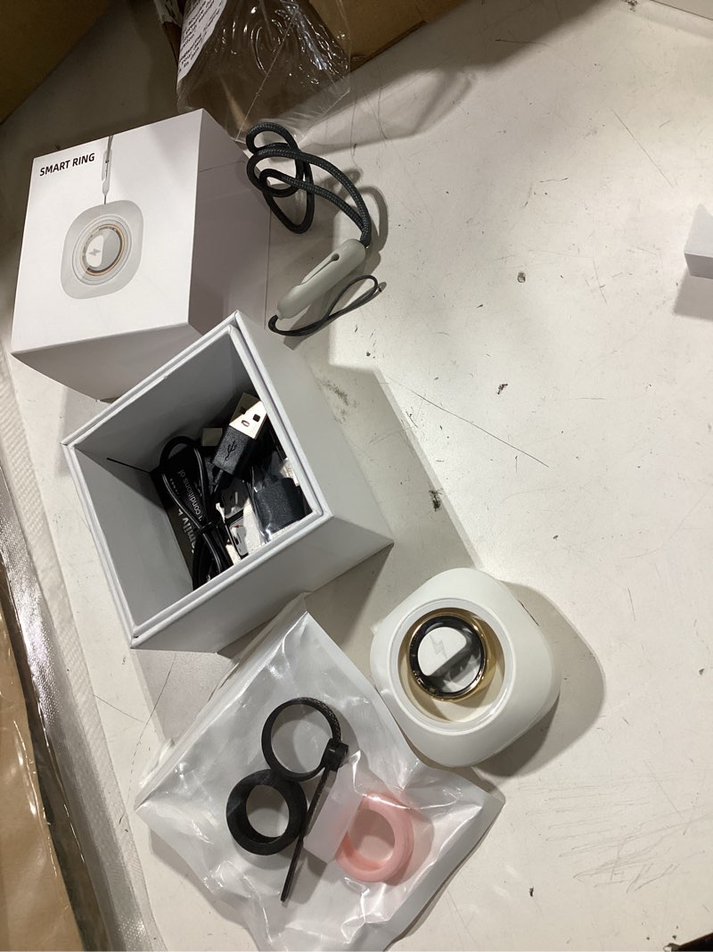 Condition photo showing Good Condition for smart ring for women & men, health tracker ring with heart rate, blood oxygen,blood pressure, ip68 waterproof fitness ring, sleep tracker for iphone and android, no app fee (gold, 9#) gold 9#