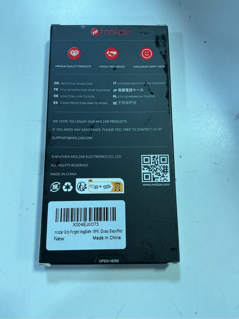 Condition photo showing New/Like New for molzar Grip Series for iPhone 16 Plus Case with Real Forged Carbon Fiber, Grippy Edges Design, Built
