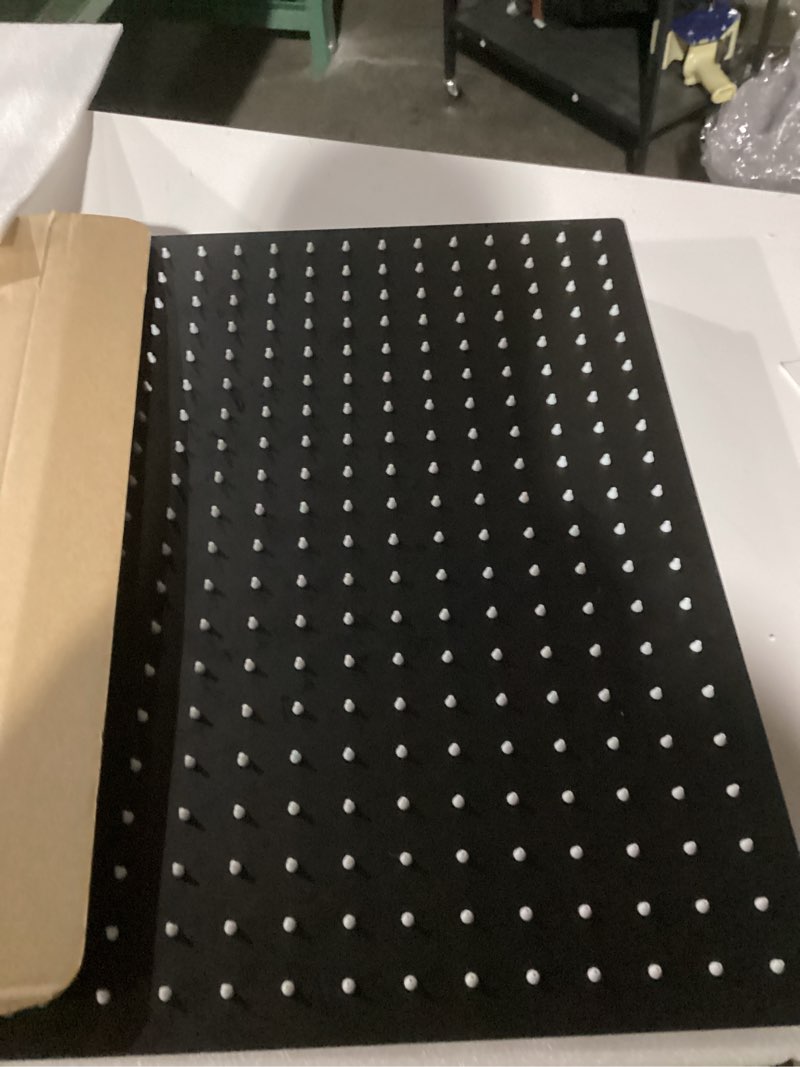 Condition photo showing Good Condition for 20 Inch Large Rainfall Shower Head High Pressure Square Stainless Steel Ceiling Rain Showerhead with Silicone Nozzle, Waterfall Full Body Coverage, Ultra Thin Water Saving, Black