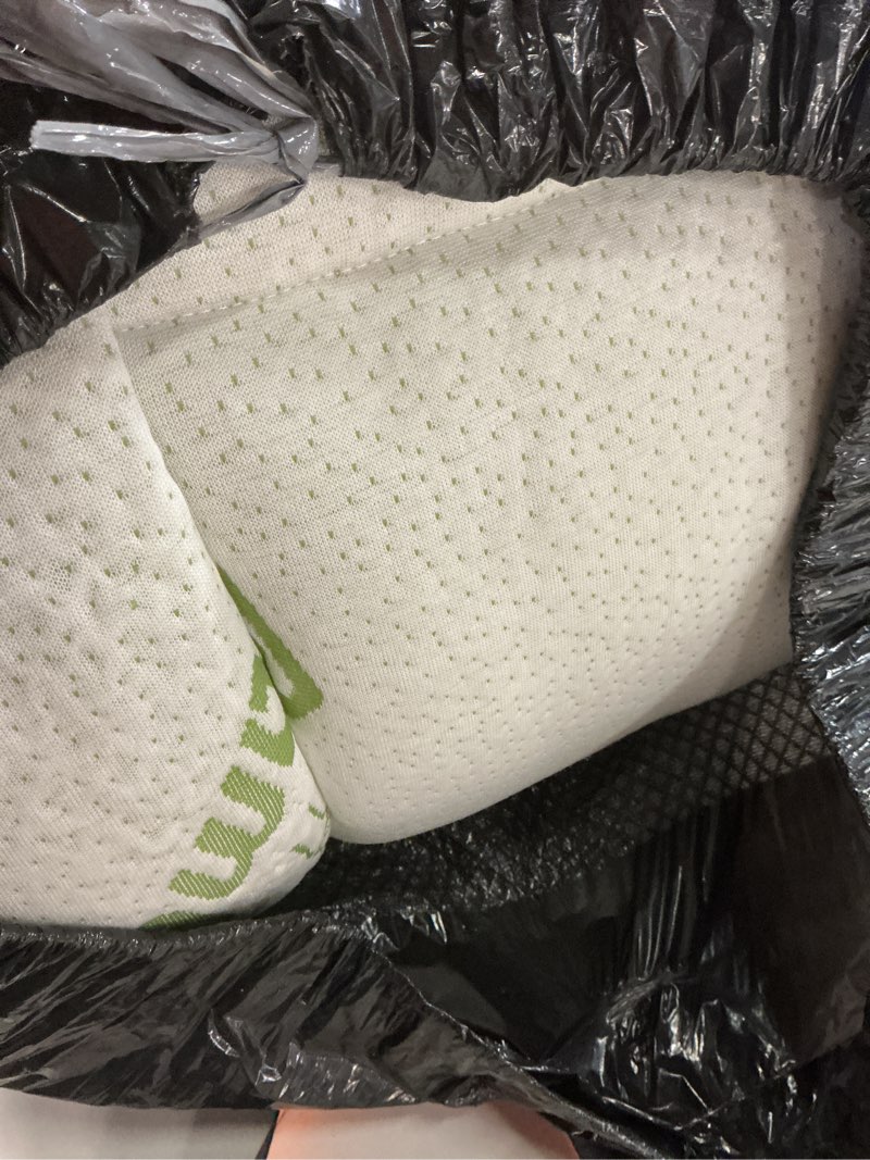 Condition photo showing As Is for mattress topper full size, cooling extra thick breathable viscose made from bamboo mattress pad, soft quilted fitted mattress cover with 1000 gsm down alternative fill (8-21”deep pocket) white full