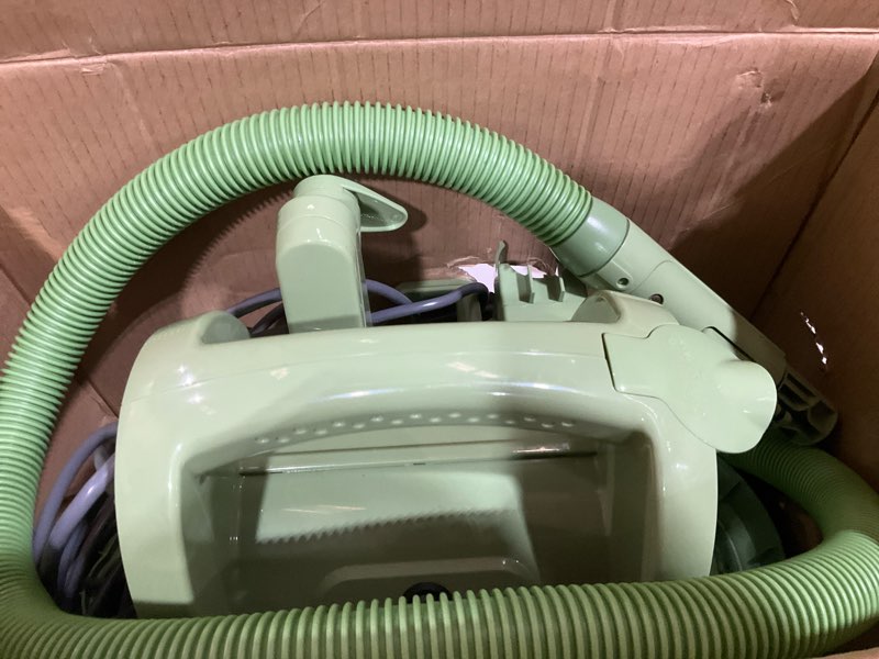 Condition photo showing As Is for bissell little green multi-purpose portable carpet and upholstery cleaner, car and auto detailer, with exclusive specialty tools, green, 1400b