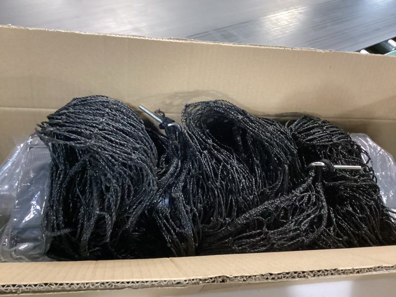 Condition photo showing As Is for 10x10 FT Basketball Rebounder Net, Heavy-Duty Steel Frame Basketball Return Net Catcher Backstop Net