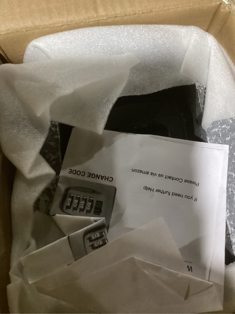 Condition photo showing New/Like New for XXL Hide Keys Fake Rock Lock Box, Hide a Key Stone Look-Like Outdoor with 4-Digits Combination Lockbox, Spare Key Storage Box with Foam Protection for Home B&B, Rental, Office (Slate)