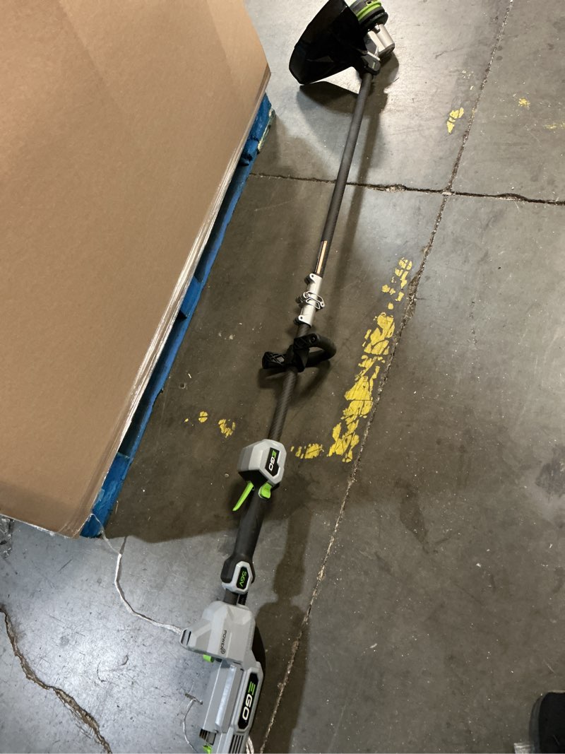 Condition photo showing As Is for ego power+ st1520s 15" powerload string trimmer with carbon fiber shaft (battery and charger not included)