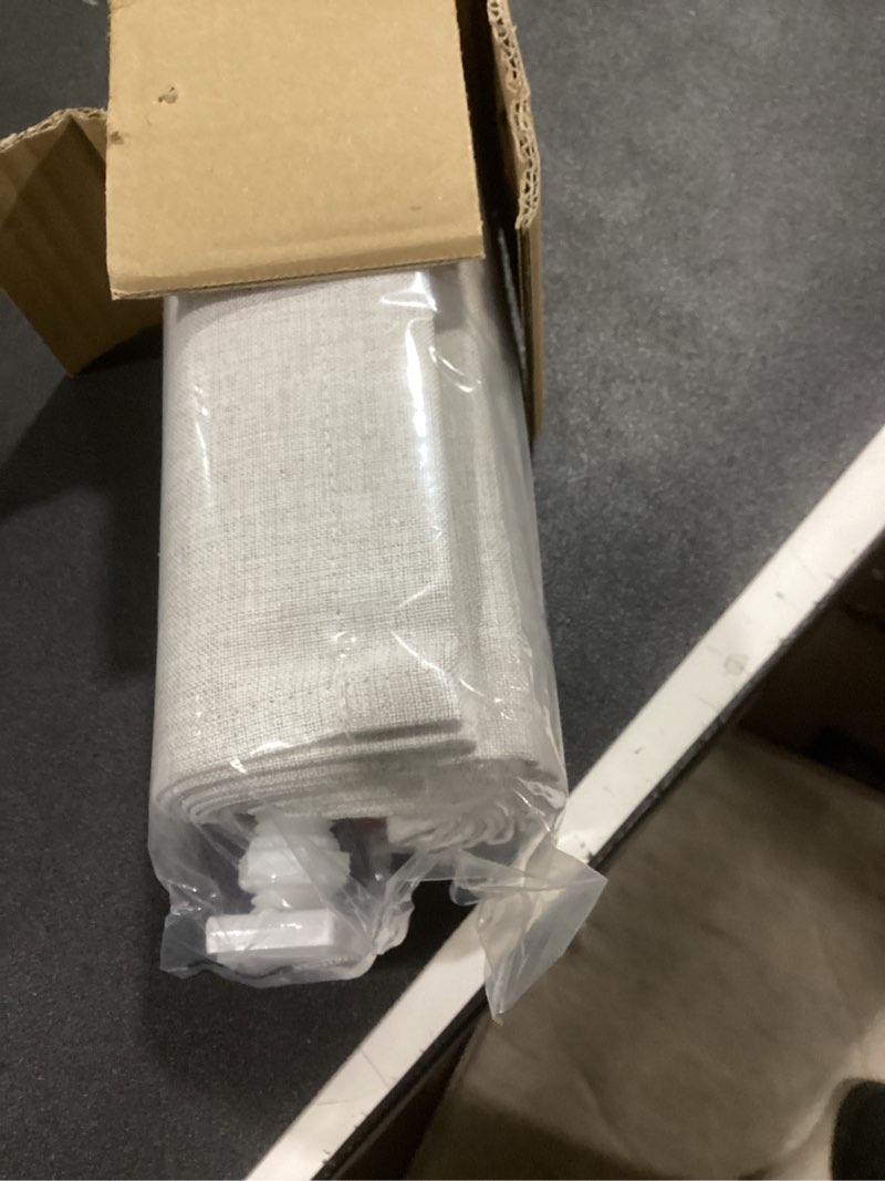 Condition photo showing Good Condition for LazBlinds No Drill Roman Shades for Windows, Cordless Blackout Window Shades with UV Protection, Polyester Fabric for Bedroom & Living Room, 34" W x 64" H, Natural Blackout - Faux Linen - Natural 34"W x 64"H