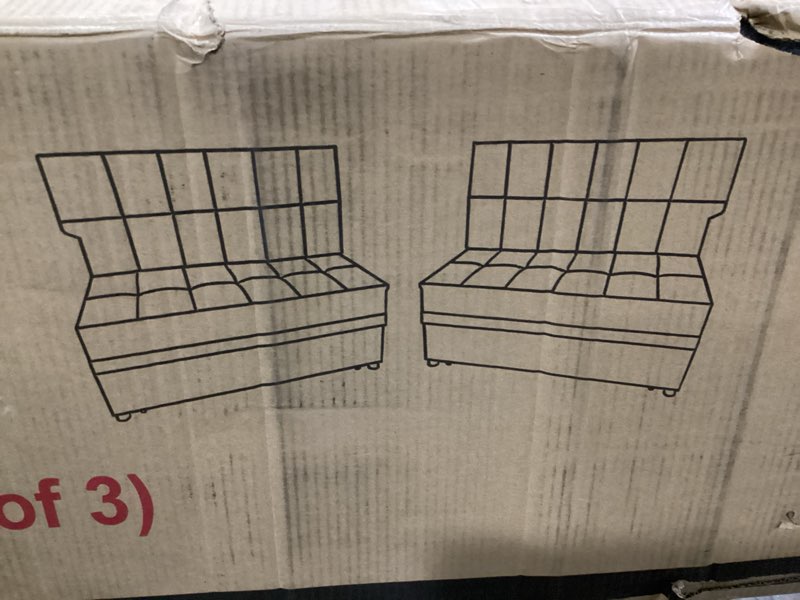 (INCOMPLETE) (ONLY 2 BOXES FOR PICK UP)D76117-1 Seat sofa W/PULL-OUT BED 