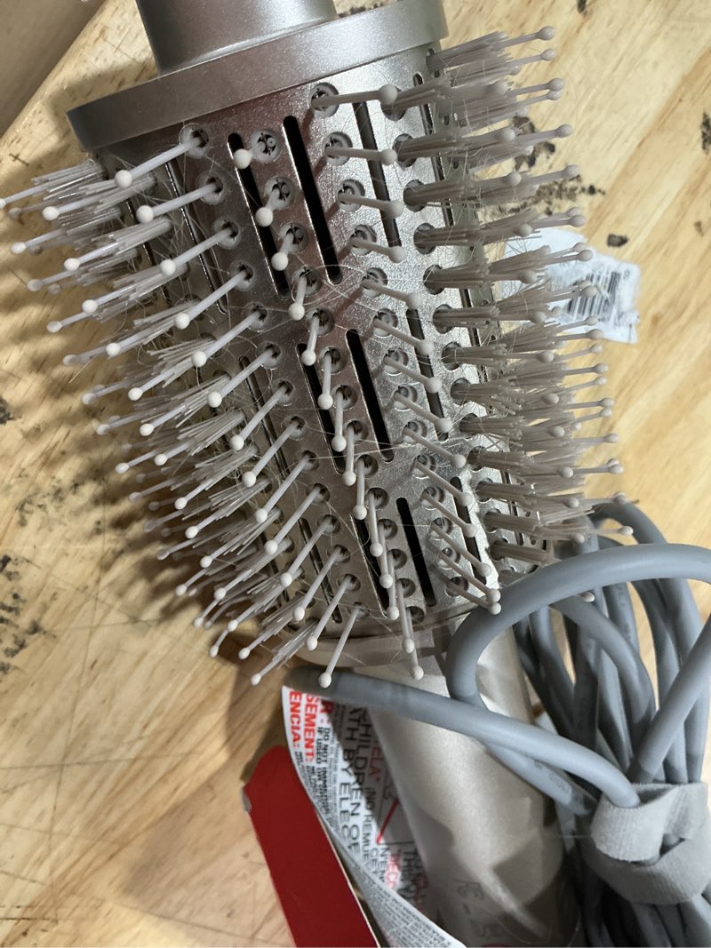 Condition photo showing As Is for tymo 4.0 hair blow dryer brush - lightweight 3x faster drying 5-in-1 ionic blowout hair dryer brush adds shine, volume & fullness for smooth, anti-frizz straight, curl & blowout styles, gold