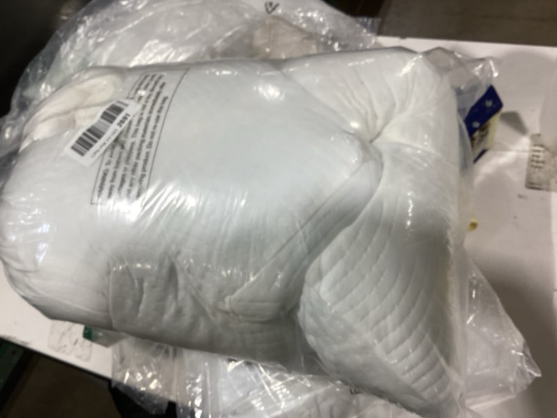 Condition photo showing Good Condition for Body Pillow for Adults - Soft Long Bed Pillows Insert for Sleeping - Shredded Memory Foam & Removable Washable Cover - Swan Shaped Side Sleeper Pregnancy Pillow 49 Inch (White Tencel) Pillow (49 Inch) + Extra Pillowcase White Tencel