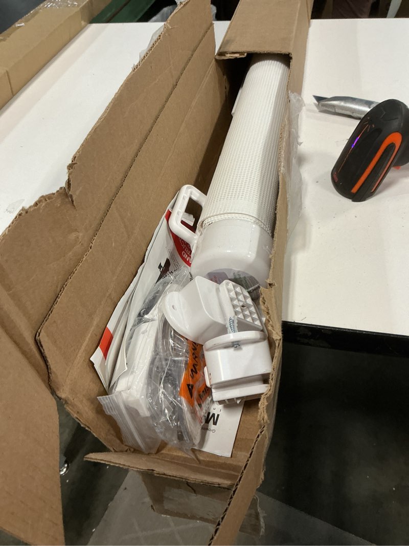 Condition photo showing Good Condition for Reinforced 100 Inch Retractable Baby Gates for Doorways Extra Wide to Prevent Crawling Through, 8 ft Extra Long Retractable Pet Gate for Dogs, Safety Outdoor Baby Gate for Deck, Porch, Patio, White White 33" Tall x 100" Wide? With Reinforced Bar ?