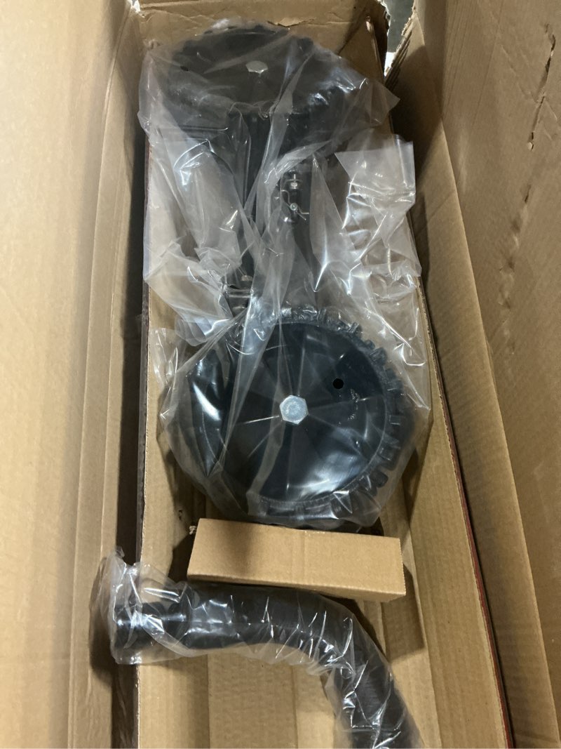 Condition photo showing New/Like New for 38 Inch Snow Shovel for Driveway, Brewin SnowPro Bi-Direction Heavy Duty Snow Pusher with Wheels and Angled Blade for Efficient Snow Removal, Back Saver Snow Plow for Doorway Sidewalk