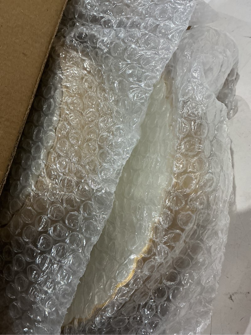 Condition photo showing Good Condition for lullaby 60pcs ivory scalloped plastic plates with gold rim, disposable elegant plates include 30pcs dinner plate 10.25", 30pcs plastic dessert plate 7.5", perfect for wedding and party ivory-60 pack
