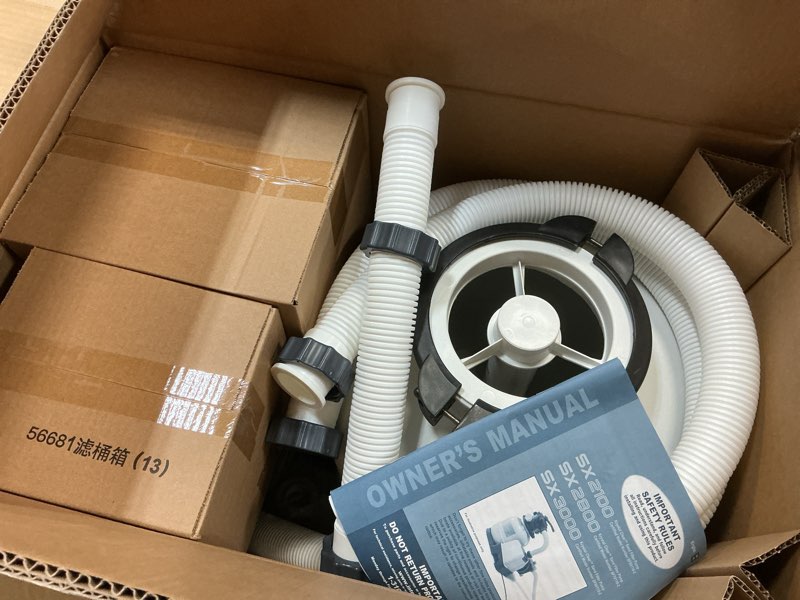 Condition photo showing Good Condition for 3000 gph, 3/4 hp above ground pool single speed sand filter pump with automatic timer
