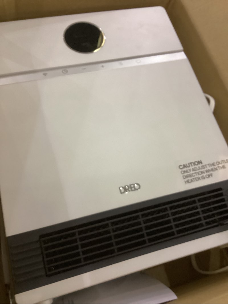 Dreo Smart Wall Heater, IP24 Easy-mounted PTC Space Heater for Indoor Use, 30° Oscillation, Adjustab