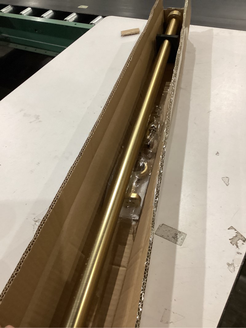 Condition photo showing Good Condition for Heavy Duty Curtain Rods - 1 1/4" Large Diameter Premium Nonadjustable Curtain Rod - 36in/3ft Custom Window Treatment Rods with Durable Aluminum Brackets and End Caps,Gold Finish Gold 36in/3ft