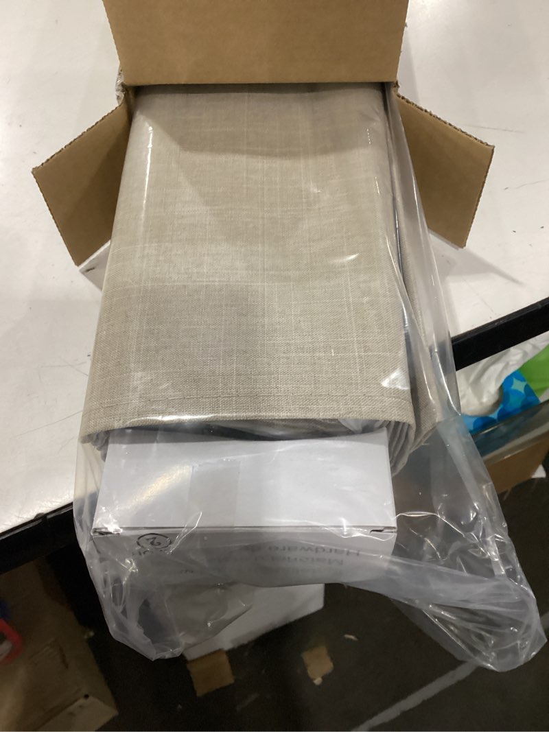 Condition photo showing New/Like New for chicology cordless roman window shade, belgian flax, 29"w x 64"h | cordless child-safe, room darkening uv, inside/outside mount, true-to-size no cut, rich textured fabric, spot-clean care only belgian flax 29"w x 64"h