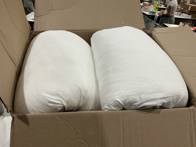 Condition photo showing As Is for jollyvogue firm pillows king size set of 4, washable supportive bed pillows with oeko-tex certified down alternative fill, fluffy hotel quality for back, stomach and side sleepers 4 king