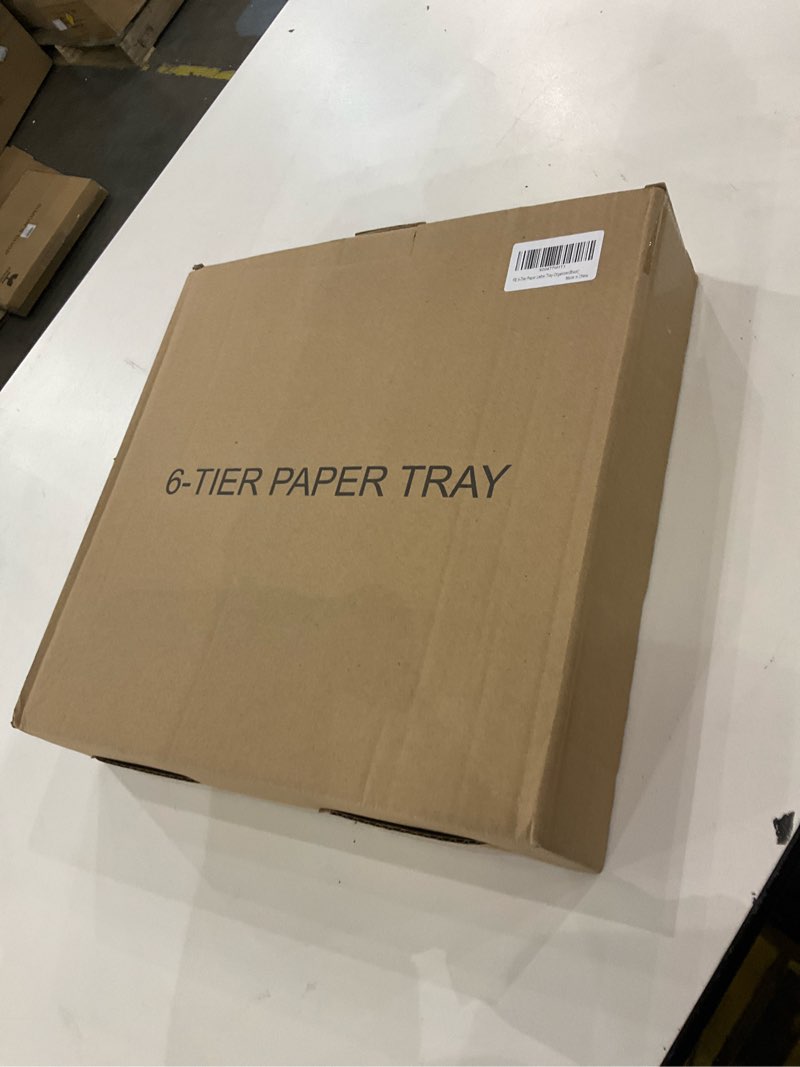 Condition photo showing Good Condition for gianotter Desk Organizers and Accessories, 6-Tier Paper Organizer with File Holder, Document Organizer, Office Decor, Home Office Essentials(Black)