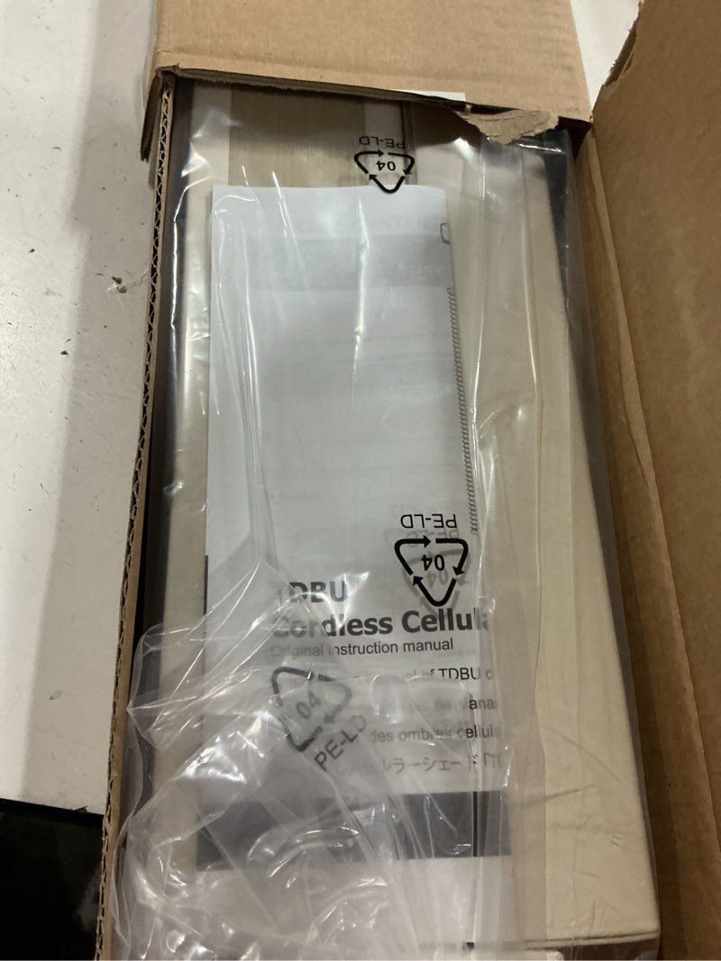Condition photo showing New/Like New for unishades top down bottom up cellular shades cordless honeycomb blinds for indoor windows, for windows size (32" w × 64" h) colour (beige - blackout) beige - blackout 32" w × 64" h