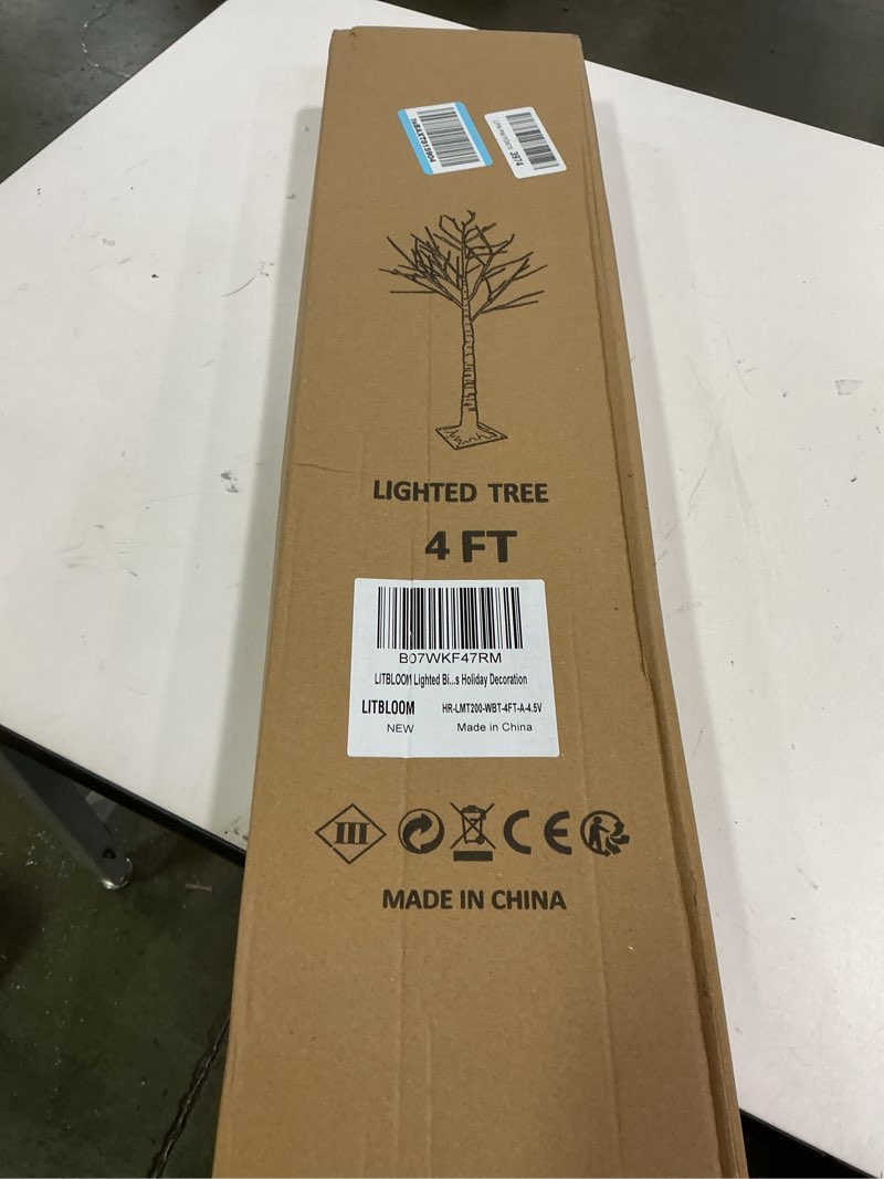 Condition photo showing New/Like New for LITBLOOM Lighted Birch Twig Tree with Fairy Lights 4FT 200 LED Lights for Indoor Outdoor Home Christmas Holiday Decoration 4FT White Birch