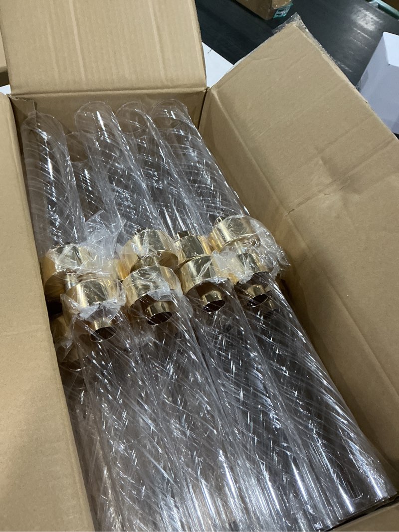 Condition photo showing Good Condition for 7 arms floor candelabra 46.5'' floor candle holders for wedding gold candle sticks holder decor metal candlestick set with acrylic lampshades for home party (7 arm round 46.5in)