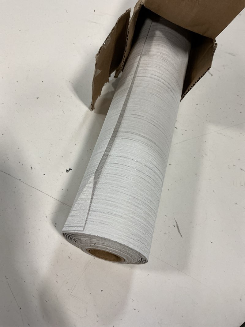 Condition photo showing Good Condition for haimin grasscloth textured wallpaper 24in x 393in fabric contact paper white wall paper linen peel and stick self-adhesive thick vinyl embossed film wallpaper (white)