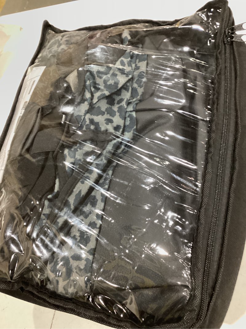 Condition photo showing Good Condition for flying banner carbon fiber leather vehicle seat covers, leopard gray black, universal fit - 6pcs leopard gray black full set -- 6pcs