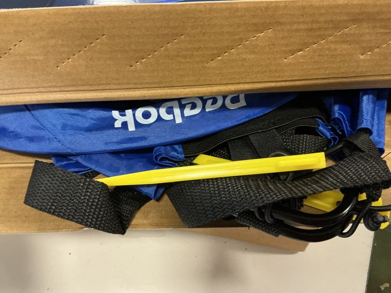 Condition photo showing As Is for Reebok - Soccer Goal, Stylish Design with Durable Construction, Space-Saving and Easy Setup Pop Up Goals Blue