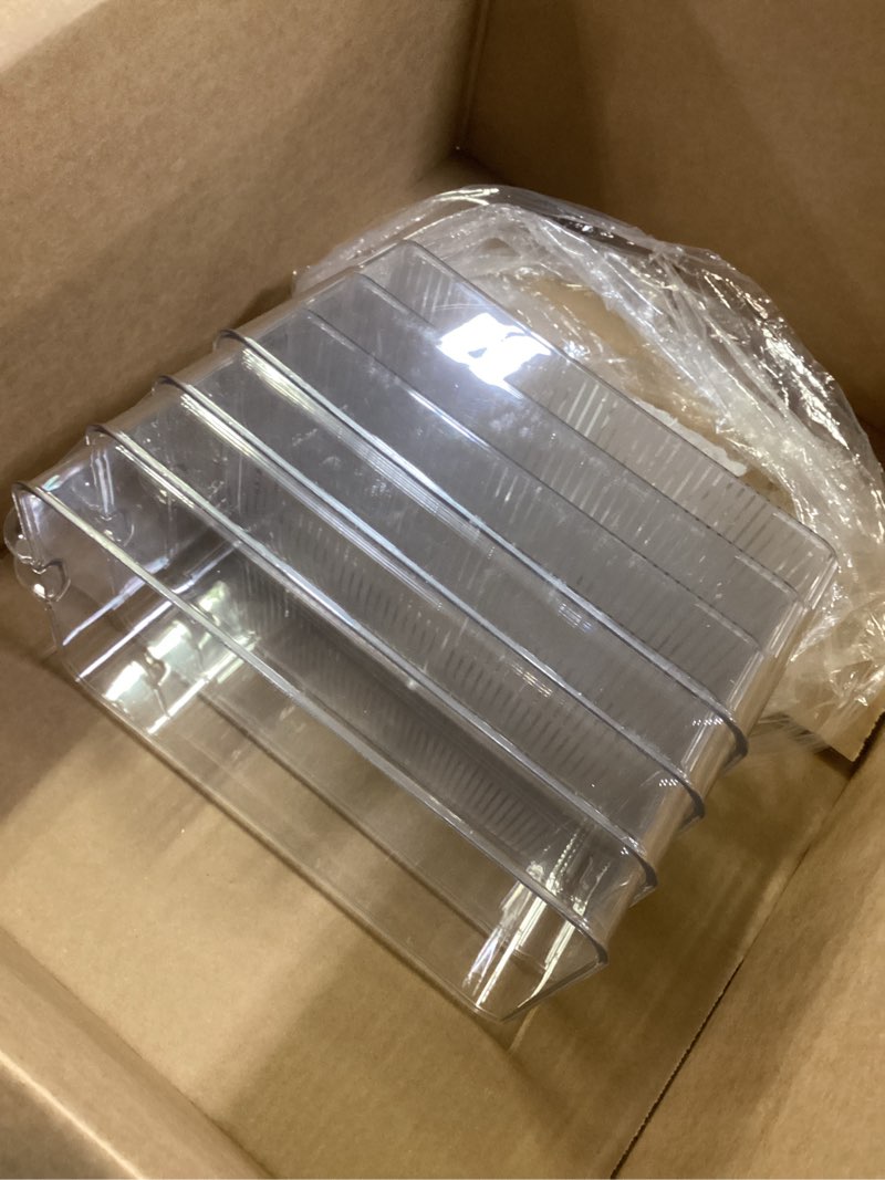 Condition photo showing Good Condition for bino l plastic storage bins l the holder collection l 4-pack, medium multi-use clear containers for organizing with built-in handles l pantry organization & storage l kitchen organizer l storage bins 4 pack - medium