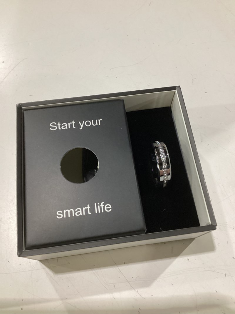Condition photo showing Good Condition for smart fitness ring for women diamond ring activity tracker heart rate monitor sleep tracker smart rings pedometer step counter calorie counter exercise ladies rings for women silver 9