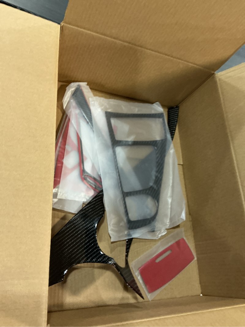 Condition photo showing Good Condition for NLQR 11pcs Real Carbon Fiber Interior Trim Kit, Carbon Fiber Kits Interior Trim Cover Fit for Infiniti Q50 2014-2024 for Q60 2017-2022 Carbon Fiber Interior Set Trim Kit