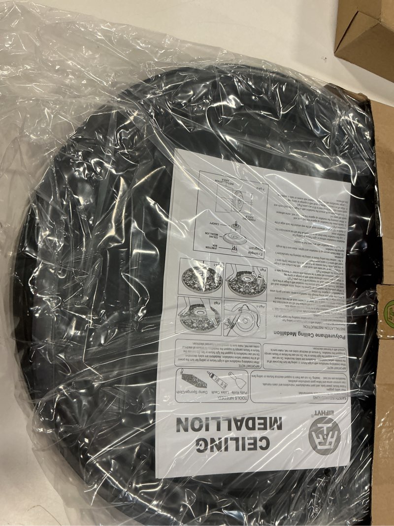 EIFHYT Molded Nylon Ceiling Medallion for Light Fixtures and Ceiling Fans 13"OD x 4"ID x 1-1/8"P (Fi