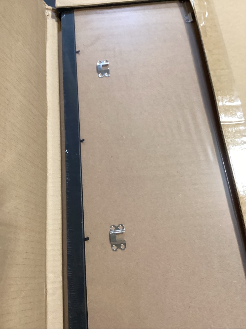 Condition photo showing New/Like New for lavie home 18x24 picture frame black poster frame, display pictures 16x20 with mat or 18x24 without mat, stable and sturdy frame and polished plexiglass, horizontal and vertical format of the walls 18x24 black