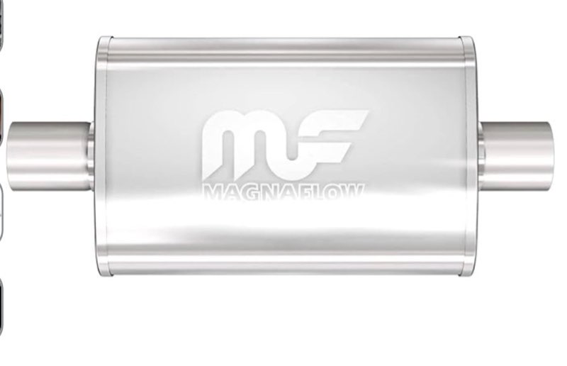 MagnaFlow Performance Exhaust Muffler 11219: 3"/3" Inlet/Outlet, 4x9x14" Oval, Stainless Steel, Sati
