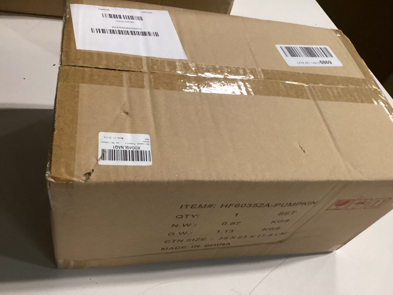 Condition photo showing New/Like New for Halloween Scarecrows for Outside Poseable Halloween Scary Pumpkin Man Decorations with Lights and Timer (6H On/18H Off) Pumpkin Man Decorations Outdoor Scarecrows for Yard Party Porch