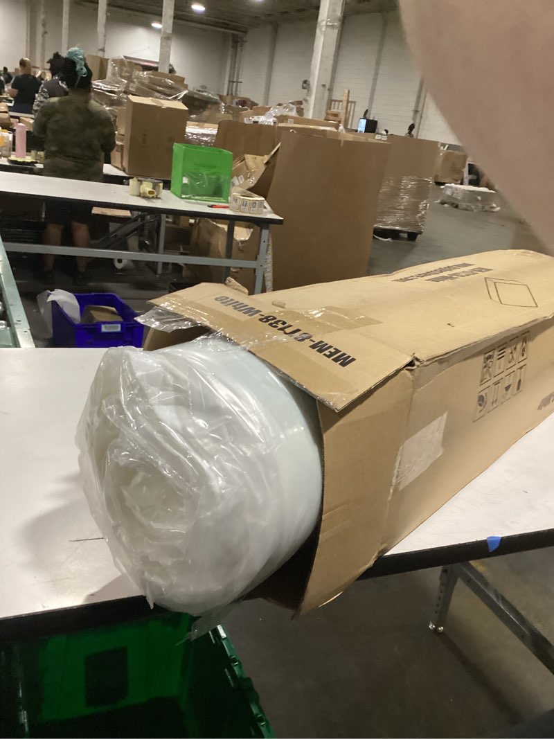 Condition photo showing New/Like New for fdw | 8 inch twin mattress | medium firm | gel memory foam mattress | white | bed in a box, certipur-us certified | pressure relief, cooling ventilated foam | washable removable cover white twin 8 in