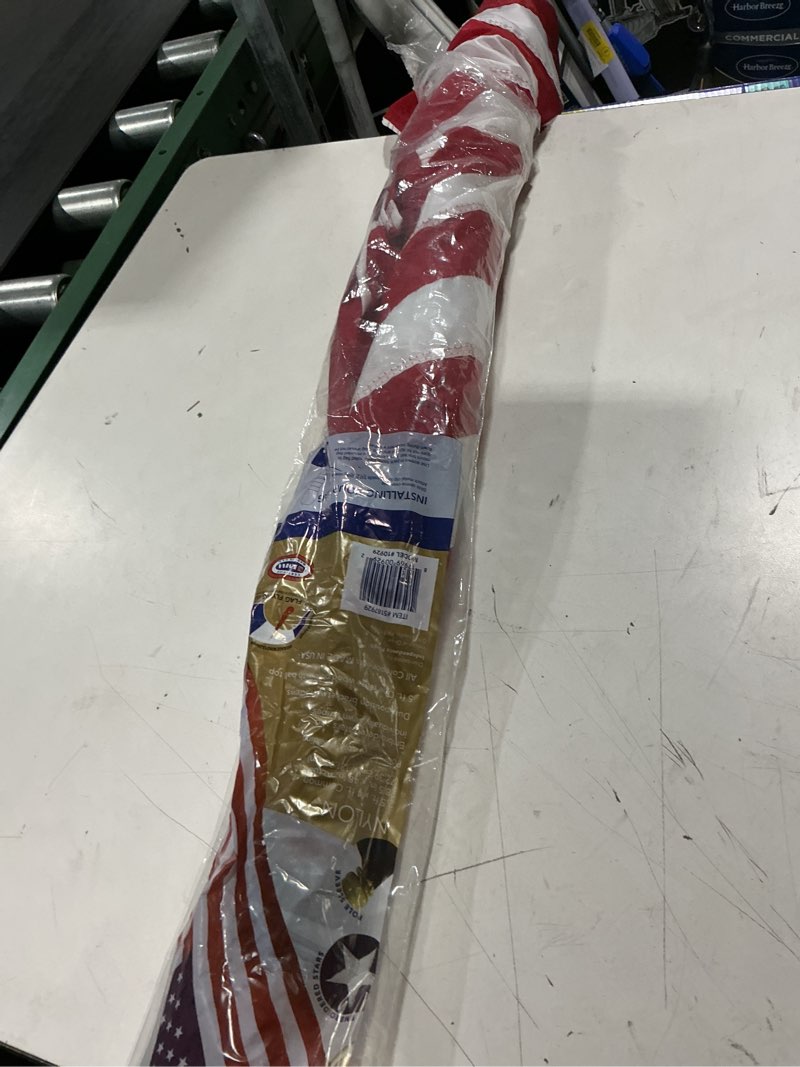 Condition photo showing As Is for independence flag 2.5 ft x 4ft us nylon banner set