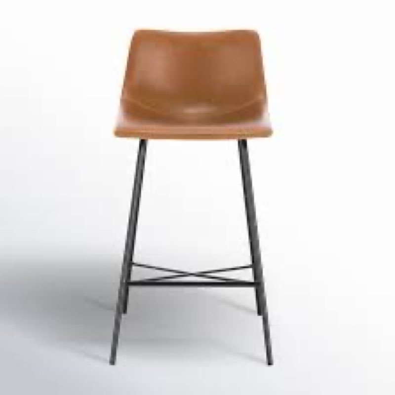 Tan Faux Leather Bela 24" Counter Stool (Set of 3)