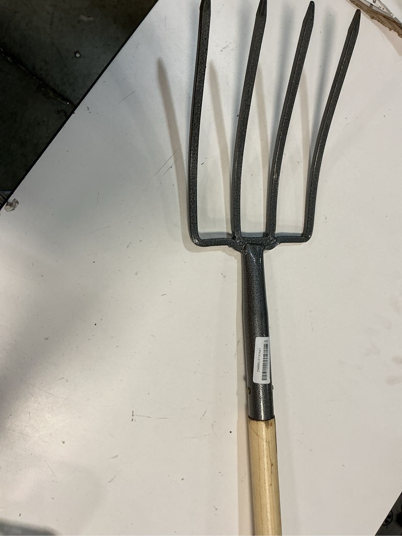 Condition photo showing Good Condition for 2WAYZ Pitchfork for Gardening - Heavy-Duty Broad Garden Fork - Stainless Border Digging Fork - Wood and Steel Pitch Fork- Durable, Rugged, Professional Quality Tool - 40.6 x 7.1 inch (Black and Red)