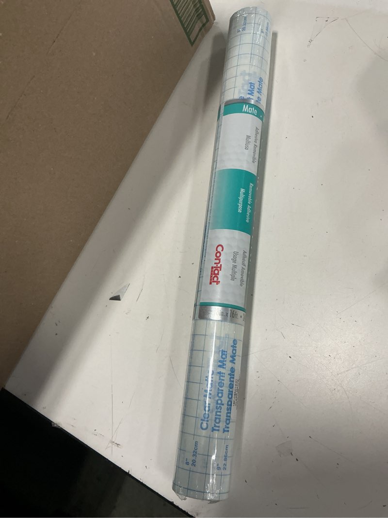 Condition photo showing New/Like New for con-tact brand creative clear covering, versatile and self-adhesive shelf liner, ideal privacy film, protective clear vinyl, 18'' x 16', matte clear matte 18"w x 192"l