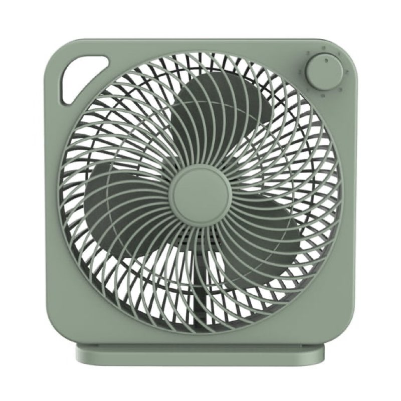 mainstays 9" 3-speed indoor personal table electric fan, portable handle, green river, model#fn2006gr