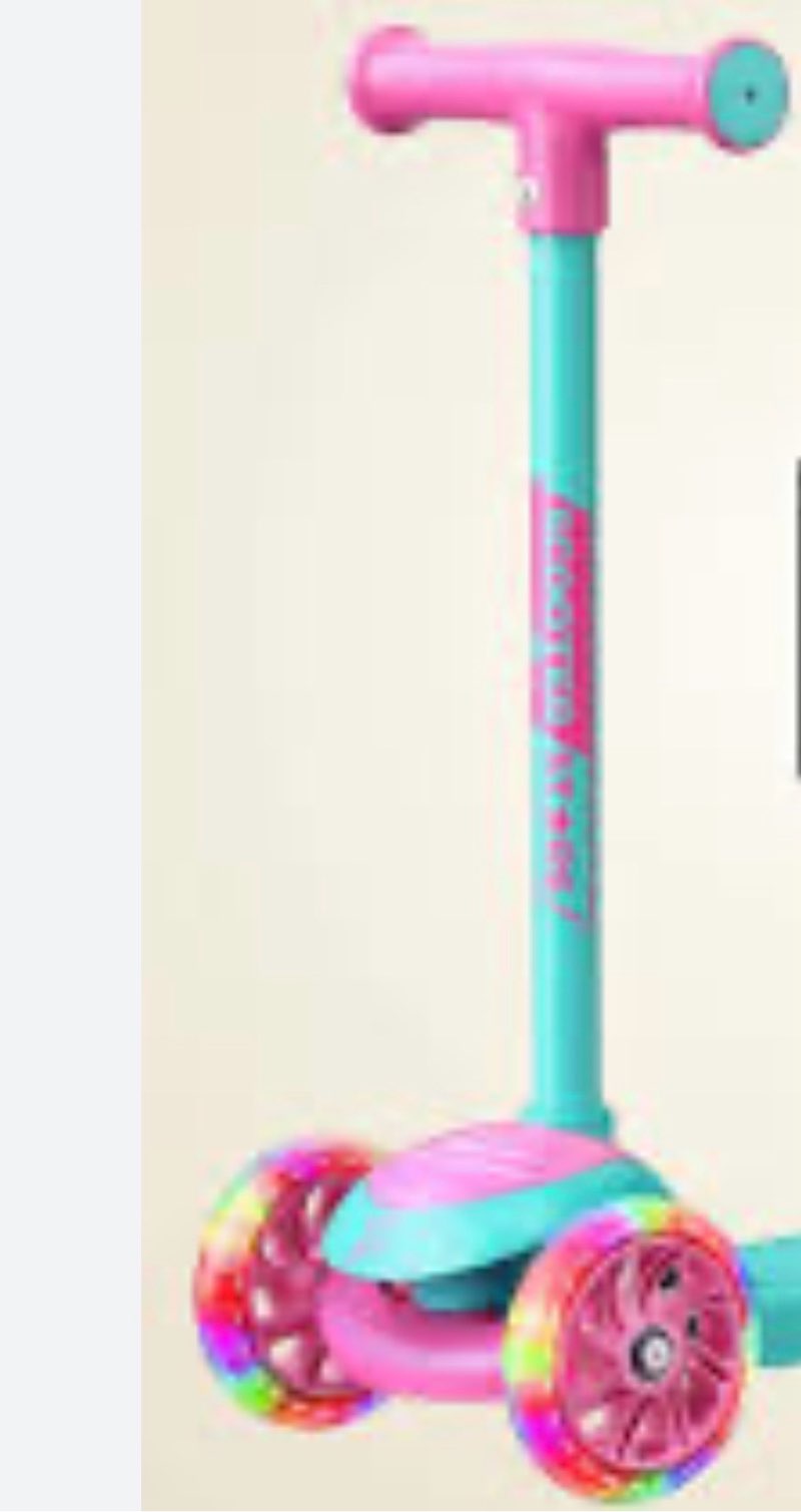 SCOOTER STARS 3 WHEEL KIDS SCOOTER TEAL AND PINK