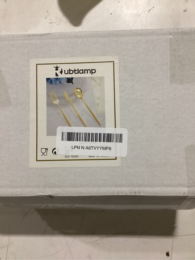 Condition photo showing Good Condition for Rubtlamp 90Pcs Gold Plastic Silverware, Gold Disposable Utensils, Plastic Cutlery Include 30 Plastic