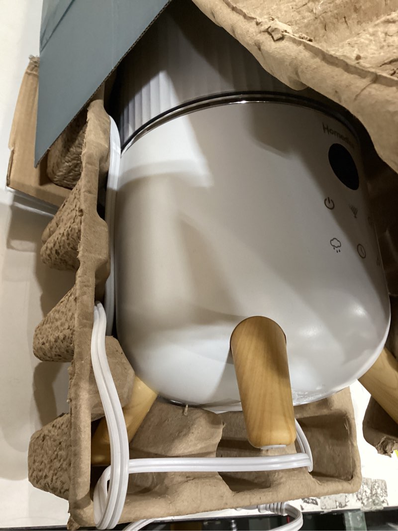 Condition photo showing As Is for Homedics Ultrasonic Humidifier - Large Deluxe Air Humidifiers for Bedroom, Plants, Office - Top-Fill 1.47-Gallon Tank, Cool Mist, Essential Oil Pads and Built-In Timer, 3 Speed Settings, White