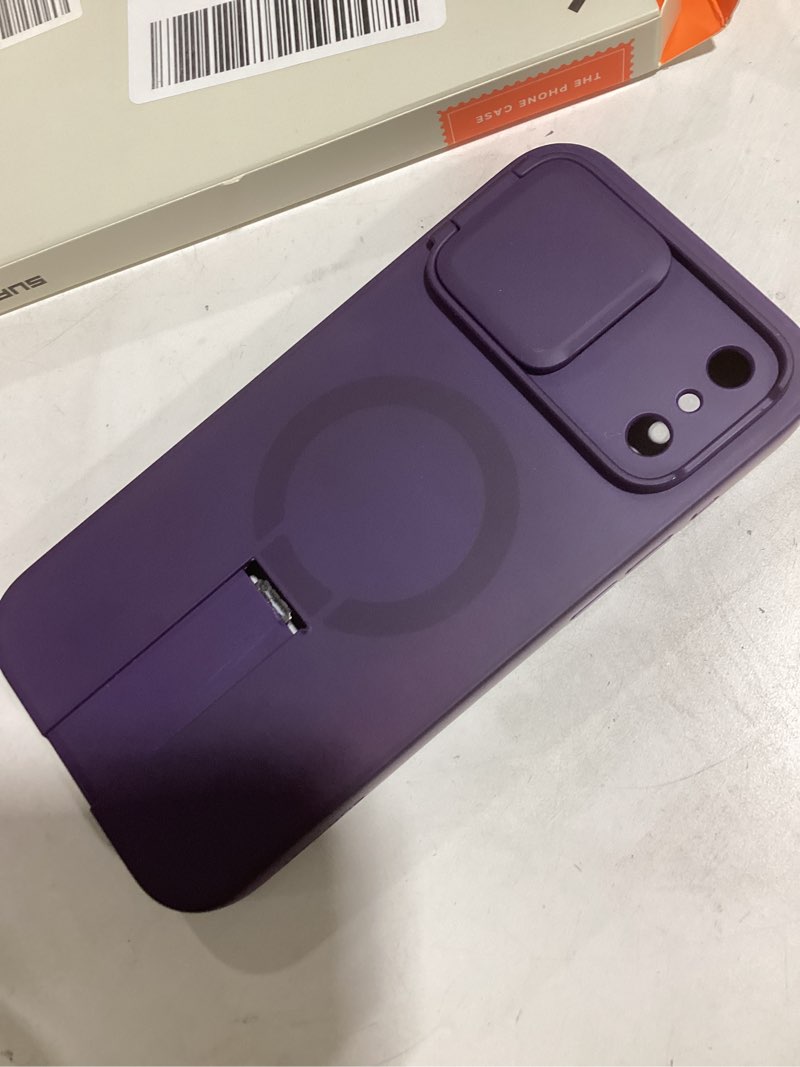 Condition photo showing Good Condition for SURITCH for iPhone 17 Pro Max Case with Camera Control Cover, Camera Cover and Adjustable Kickstand, Compatible with MagSafe, Shockproof Bumper Protective Cases 6.9 Inch, Dark Purple iPhone 17 Pro Max-6.9'' Dark Purple
