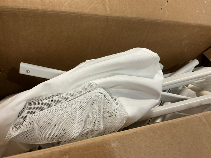 Condition photo showing As Is for oneya baby 2pack bed..d .grey/white, 74.8x54inches ( similar  