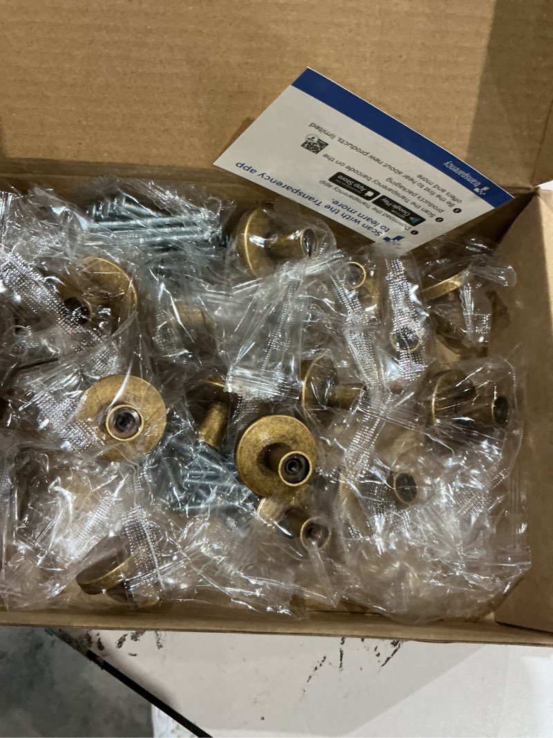 ravinte 25 pack drawer pulls 1-1/4 inch kitchen cabinet knobs solid round dresser drawer knobs antiq