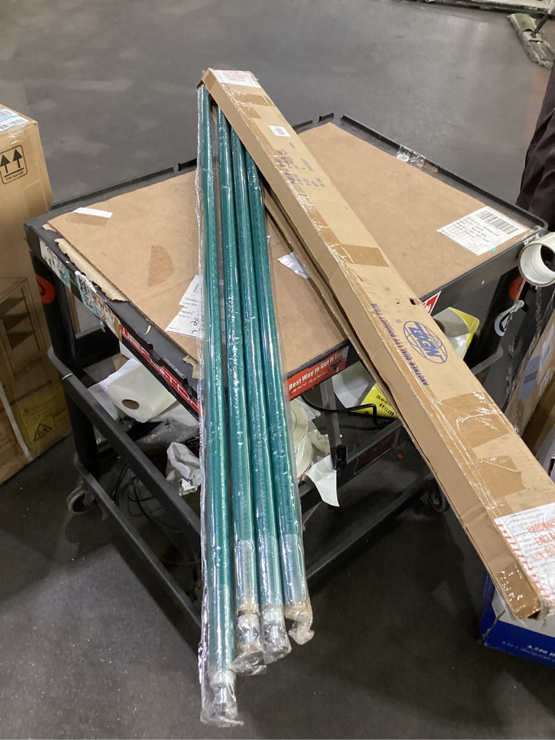Condition photo showing New/Like New for nexel 12" x 36" x 54", 4 tier adjustable wire shelving unit, nexguard anti-microbial agent, nsf listed commercial storage rack, poly-green, leveling feet 12"x36"x54"